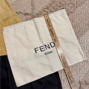 Fendi Roma Cream Logo Dust Bag 13x16